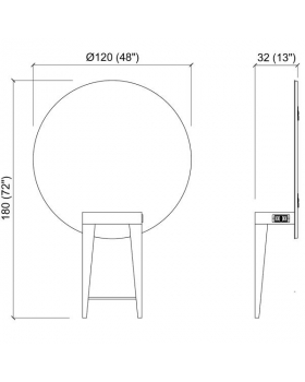 Зеркало парикмахерское "Madison Round"