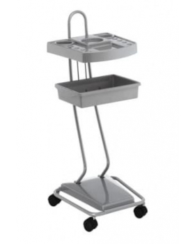 Парикмахерская тележка "Практик Браш" (серебро, черный)