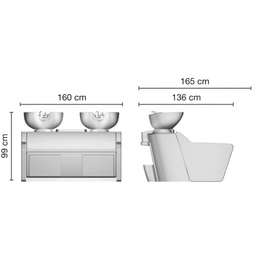 Парикмахерская мойка "DUETTO SUPERIOR"