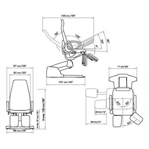 Кресло педикюрное "PODO SLINDER"